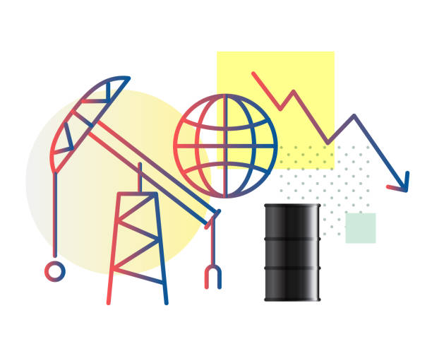 illustrations, cliparts, dessins animés et icônes de industrie des combustibles fossiles - pumpjack - illustration de stock - fossil fuel fuel and power generation fuel pump gasoline