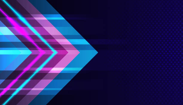 istock Modern blue cyan pink purple vibrant abstract background. Abstract hipster geometric background poster with dynamic. Futuristic technology network Vector illustration texture design, poster, banner. 1354444217