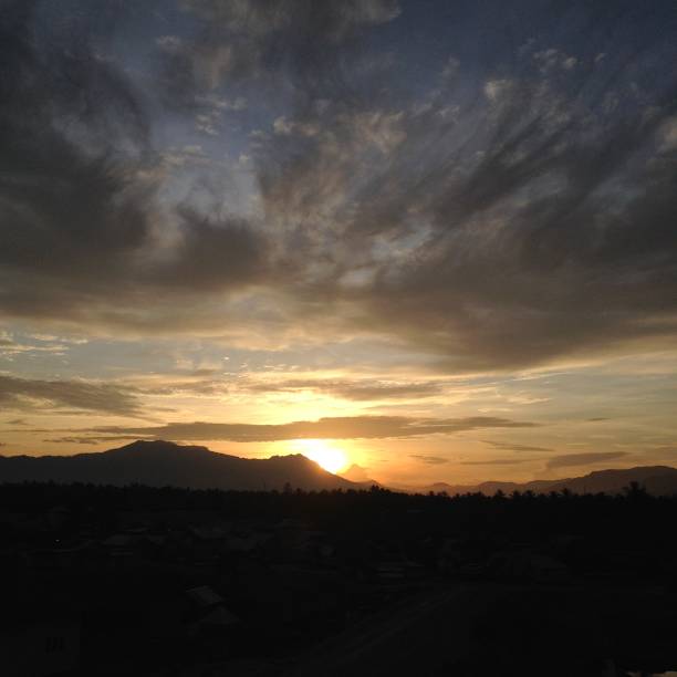 istock a Beautiful landscape view with sunrise. 1354447349