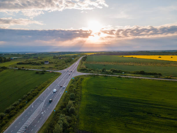 istock view of sunset above speedway 1354451384