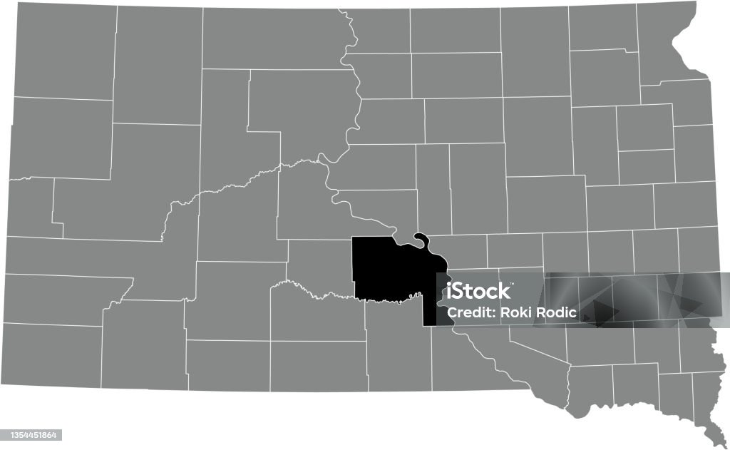 미국 사우스다코타 의 리먼 카운티의 위치 지도 - 로열티 프리 0명 벡터 아트