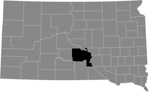 location map of the lyman county of south dakota, usa - lyman 幅插畫檔、美工圖案、卡通及圖標