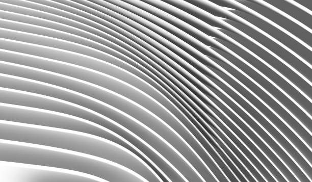 istock Abstract 3d background of wavy shapes. 3d rendering 1354460394