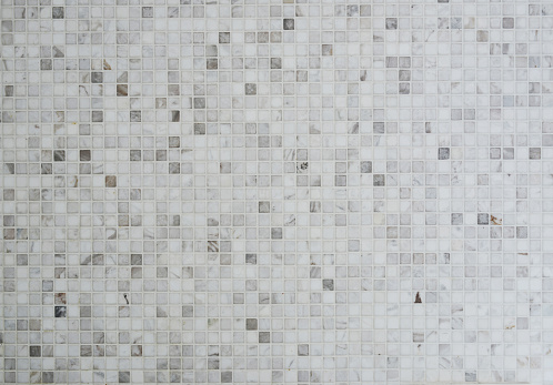 marble mosaic, light background, mosaic background, kitchen apron, white marble, gray background, gray marble tile, marble tile, white background, tile, mosaic tile, white marble mosaic, marble mosaic in gray and white colors on the wall in the kitchen or bathroom, marble mosaic apron for the kitchen, small tile surface, mosaic and marble tile texture in natural shades