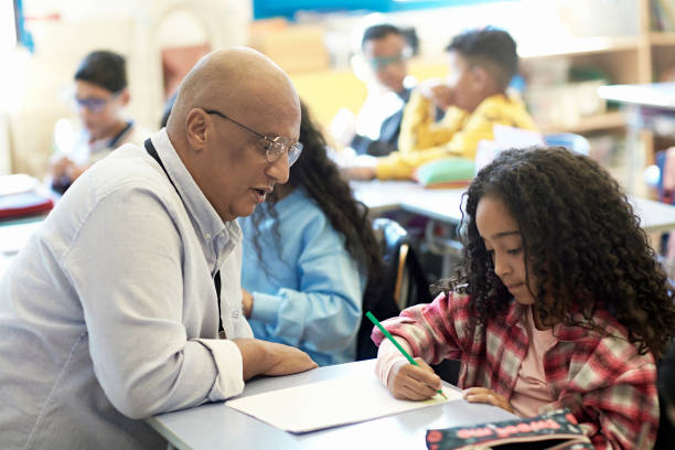 istock Teacher and Schoolgirl Talking During Creative Time in Class 1354471996