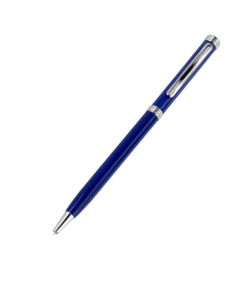 istock Metal Blue pen isolated 1354492063