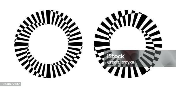 Simple Rotation Design Abstract Rotation Circular Design Elements Set Stock Illustration ...
