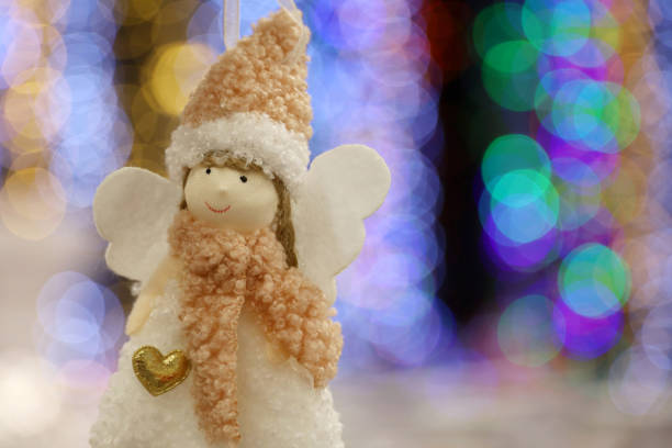 New Year toy at the fair in festive illumination