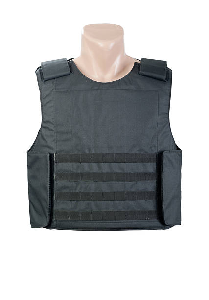 istock A black bulletproof vest on a mannequin 135449487