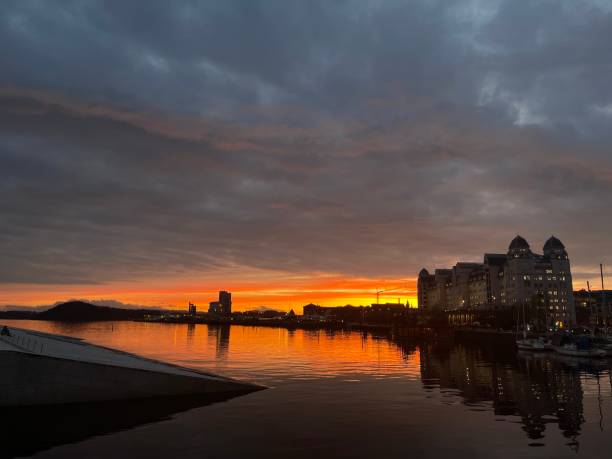 istock Sunset on the Oslo fjord 1354498601