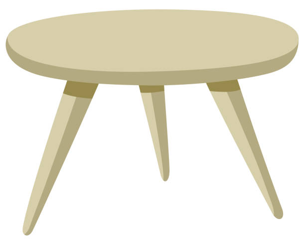 illustrazioni stock, clip art, cartoni animati e icone di tendenza di tavolino in legno in stile scandinavo - tavolino