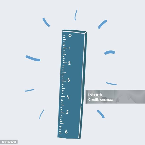 Vector Illustration Of Ruller On White Background Stock Illustration -  Download Image Now - Blue, Centimeter, Concepts - iStock