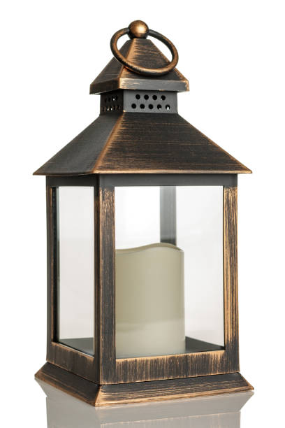 istock Lamp flashlight stylized antique vintage, isolated on a white 1354506554