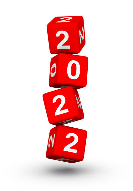 New 2022 Year vertical. stock photo