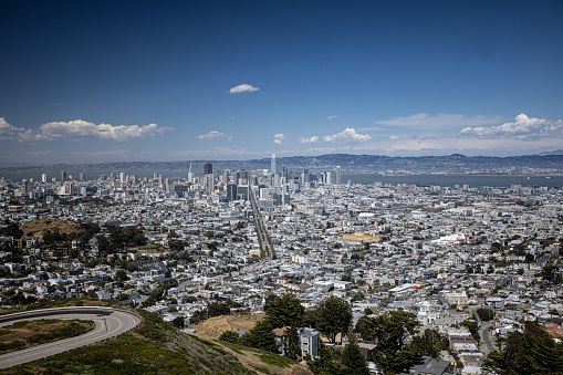 View of San Francisco From Twin Peaks in San Francisco California, United States