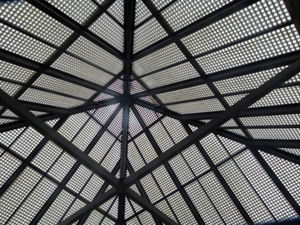 istock Geometric shapes in a roof 1354529338