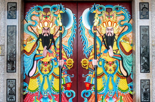 Doorway at a temple in Kanchanaburi Thailand