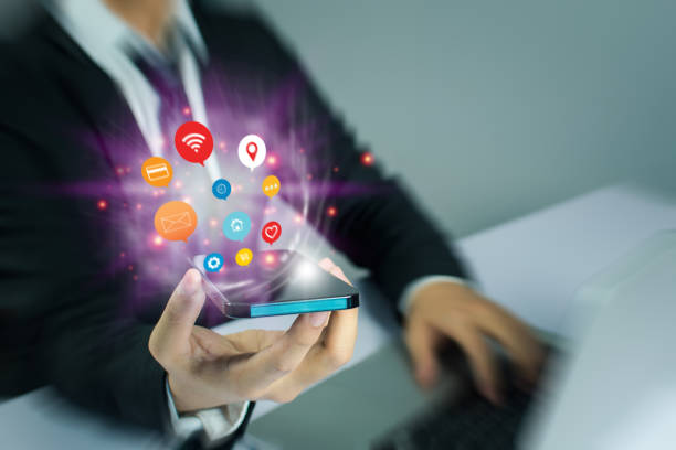 istock Business people are using innovative technology 5G. Mixed media, digital concepts and connecting the world. 1354548296