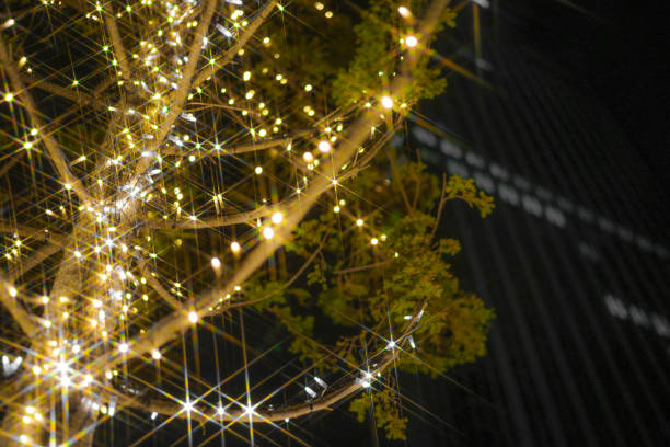 istock Christmas illumination of the image (cross filter used) 1354553192