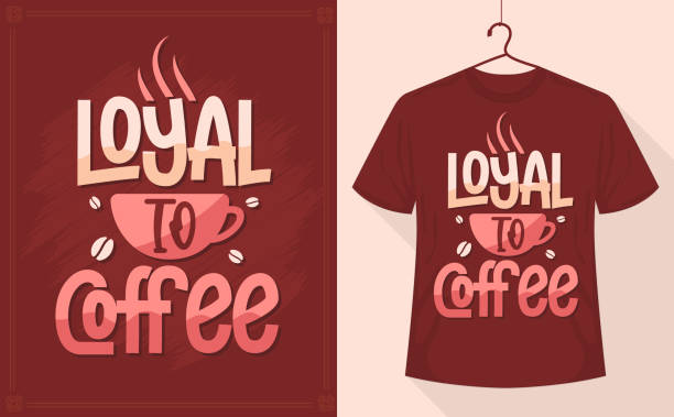 istock Loyal to Coffee - Coffee quote t-shirt design 1354555237
