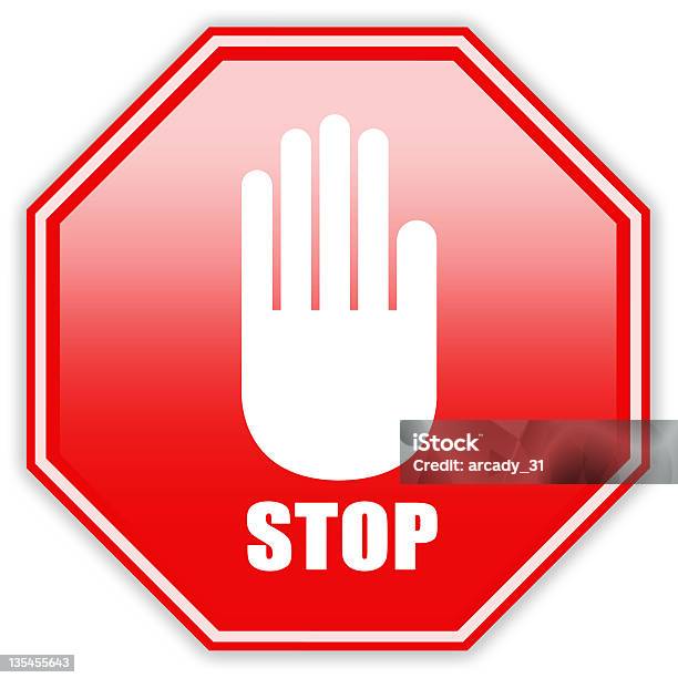 Stoppschild Stockfoto und mehr Bilder von Stoppschild - Stoppschild, Stop - Einzelwort, Icon