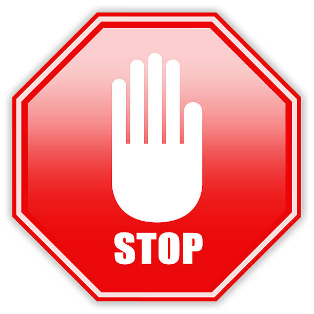 Stop sign illustration on white background