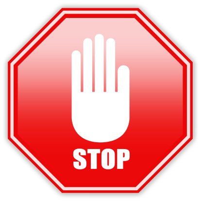 Stop sign illustration on white background