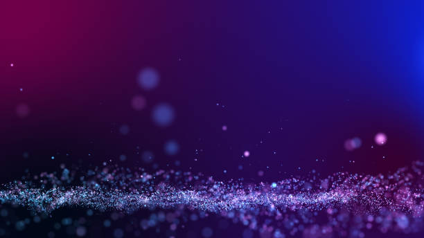 istock Pink purple blue dust particles abstract background flickering particles with bokeh effect. 1354557748