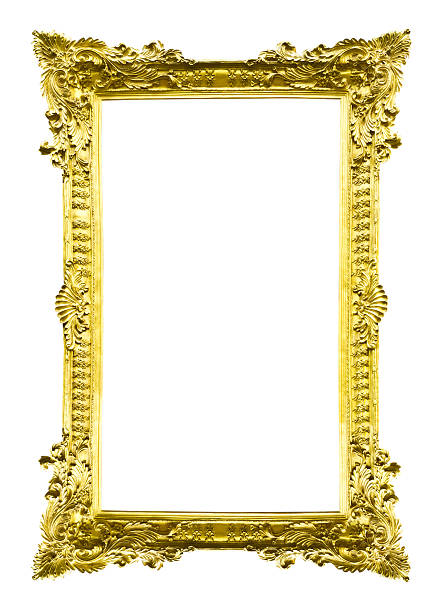 istock golden wood picture image frame isolated 135456162