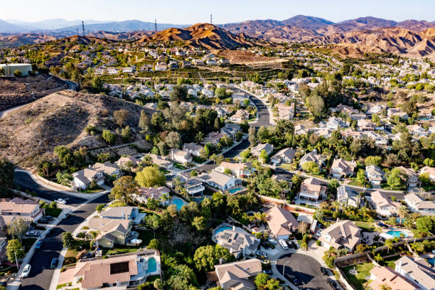 istock Aerial View California Suburb 1354565719