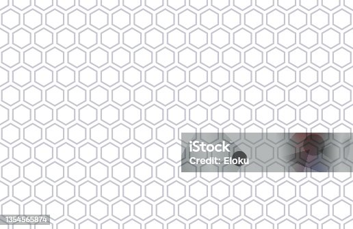 istock Abstract geometric seamless pattern background with hexagonal shape cells. Vector illustration 1354565874