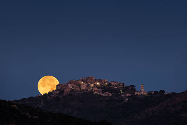 istock Full moon over Sant'Antonino in Corsica 1354571771