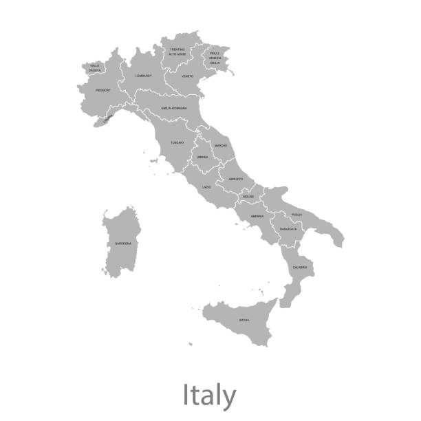 illustrazioni stock, clip art, cartoni animati e icone di tendenza di mappa dell'italia - italia immagine