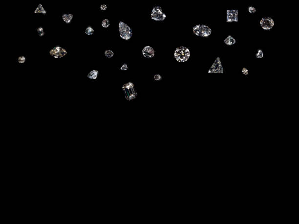 falling gems abstract background. shiny diamond design - diamond jubilee imagens e fotografias de stock