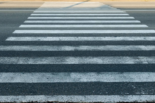 istock Road with a pedestrian crossing.Road Zebra. 1354583000
