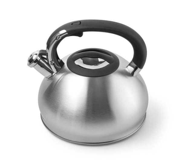 istock Stove whistle kettle isolated on white 1354585213