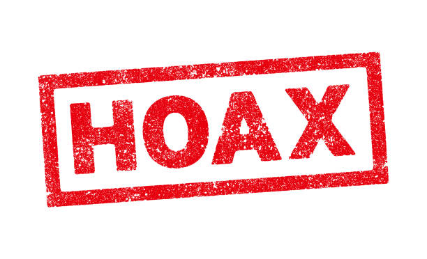 Hoax in red ink stamp Vector illustration of The word Hoax in red ink stamp falsehood stock illustrations