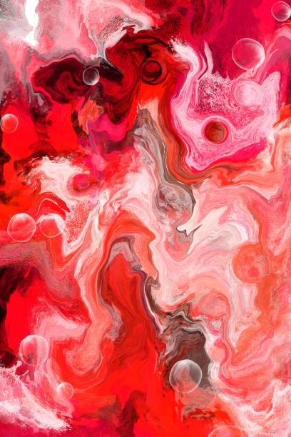 istock Vintage background with marbled paper. Color illustration. 1354588712