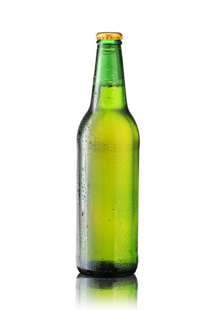 istock green bottle with beer and drops 1354590715