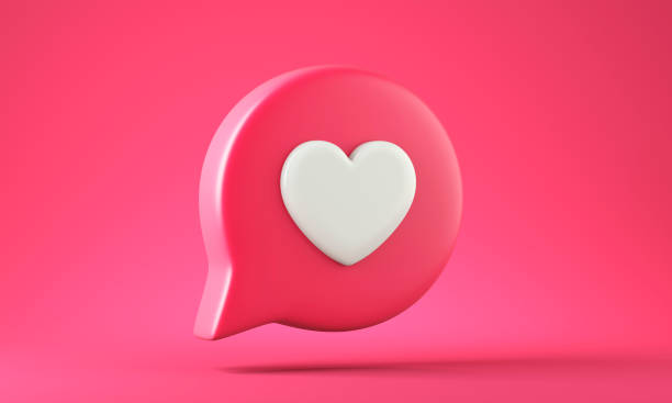 как иконка сердца на розовом фоне - facebook adulation blog friendship стоковые фото и изображения