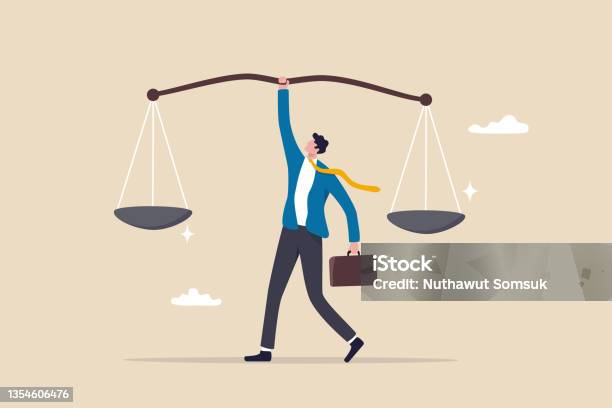 Principles And Business Ethic To Do Right Things Social Responsibility Or Integrity To Earn Trust Balance And Justice For Leadership Concept Confident Businessman Leader Lift Balance Ethical Scale Stock Illustration - Download Image Now