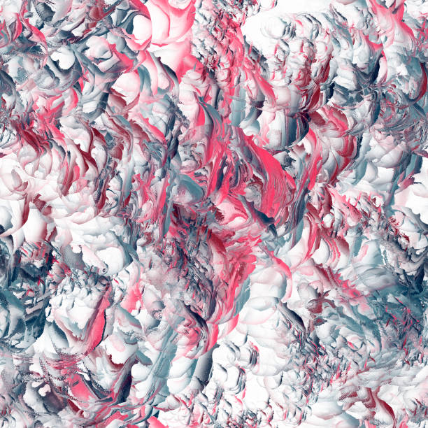 istock Abstract blue and pink brush strokes. Seamless pattern 1354606592