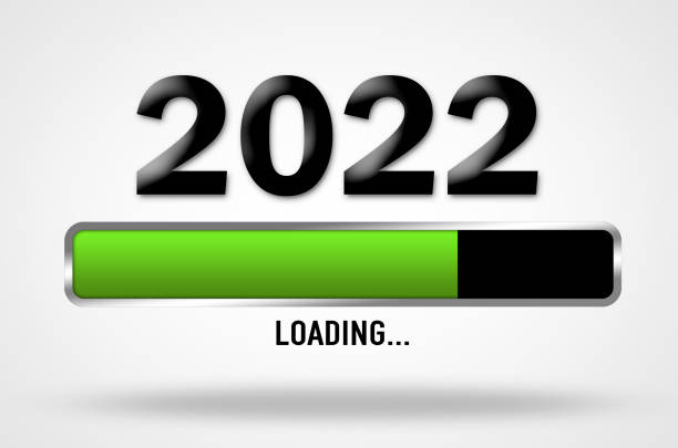 istock Loading bar illustration for the new year of 2022 1354606684