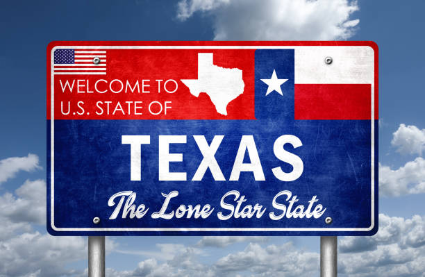 Flag of Texas layered on grungy, postcard-sized old paper with added vintage effects. Accurate clipping path provided so the image can be placed on a different background, with or without shadow.