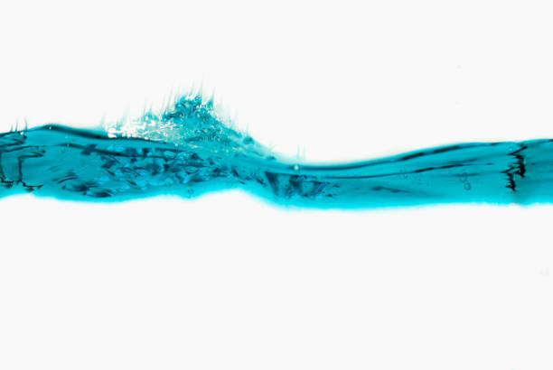 istock water surface, blue ripple with circular bubble isolated on white background. water is a pure transparent liquid 1354634307