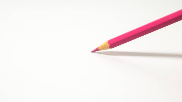 istock Pencils pink. brightly colored pencils placed creatively on a white background.concept art design copy space school and office 1354635974