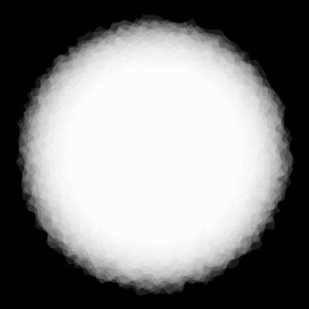 White cloud, transparent edges vector art illustration