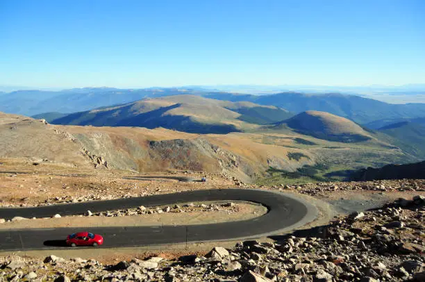 Photo of Switchback on Mount Evans Scenic Byway, Mount Evans, Colorado, USA