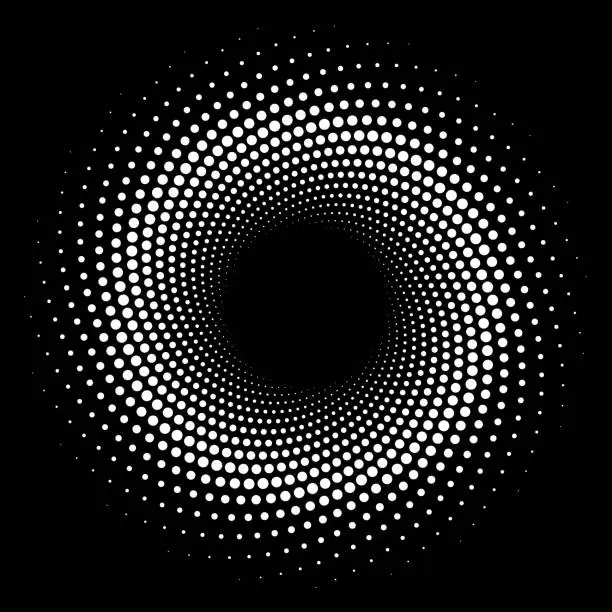 Vector illustration of Clean dot swirl pattern