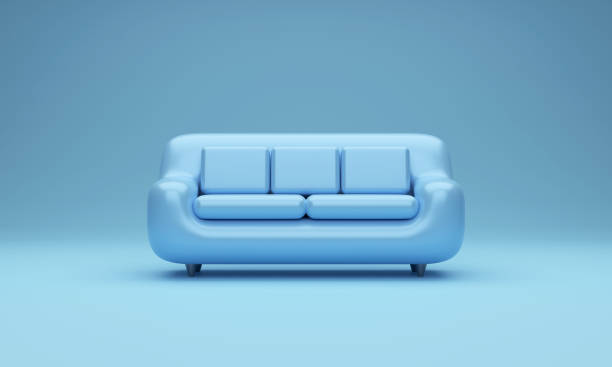 istock Fashionable comfortable stylish blue plastic sofa 1354662341